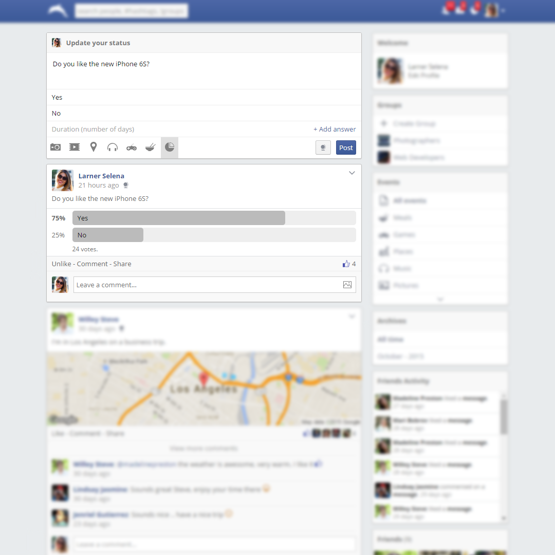 Facebook Benzeri Sosyal Ağ Platformu Yazılımı