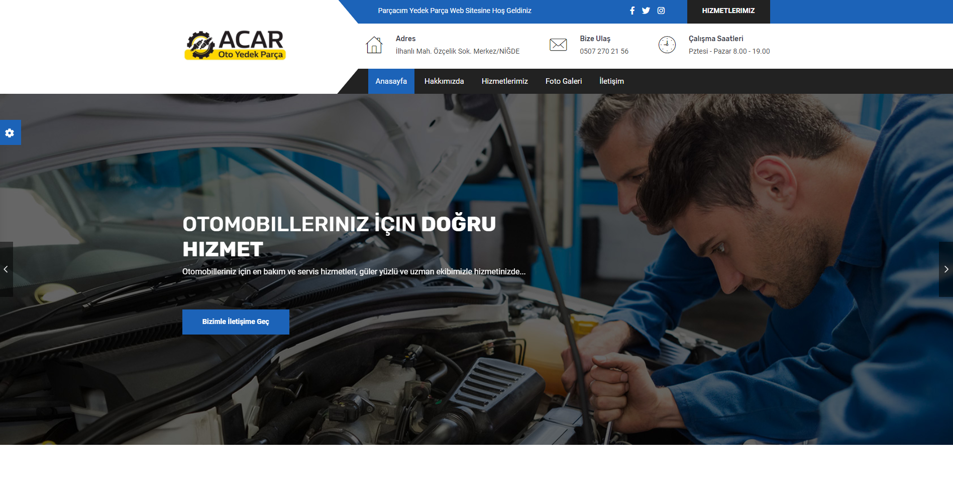 Oto Yedek Parça Hazır Web Sitesi